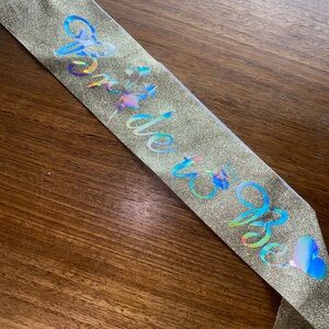 Gold Bride to Be Sash